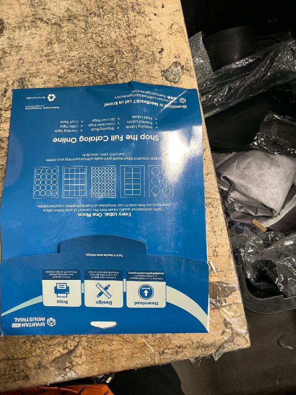 Photo 1 of 1.5" Printable Round Labels for Laser and Inkjet Printers - 900 Blank Labels, 30 Sheets for Thank You Stickers, Price Tags, QR Codes, Business Logos - Spartan Industrial Template C003