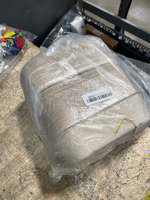 Photo 1 of [100% Eco-Friendly] 34 oz Disposable Food Containers with Lids – Sugarcane Pulp Take Out Containers, Biodegradable Lunch Box, Compostable and Microwave Safe To-Go Boxes for Meal Prep – Pack of 50