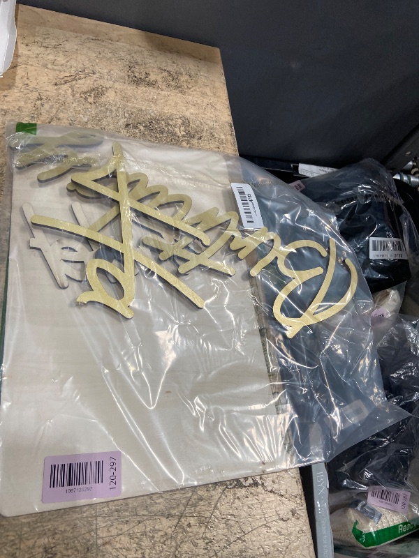 Photo 1 of ?GYFCI Happy Birthday Wooden Sign - Reusable Letters Happy Birthday sign for Arch Backdrop, Wall Decor Photo Prop for Girls, Boys, Kids & Adults' Birthday Party Decorations - Champagne Gold