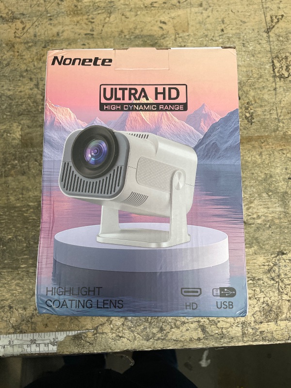 Photo 1 of [Projector 2026 Upgraded] Mini Projector Support 4K 1080P Auto Keystone 270°Rotatable with WiFi 6 and Bluetooth 5.2 Projector Portable Compatibile with HDMI/TV Stick/Memory Stick/Laptop,White