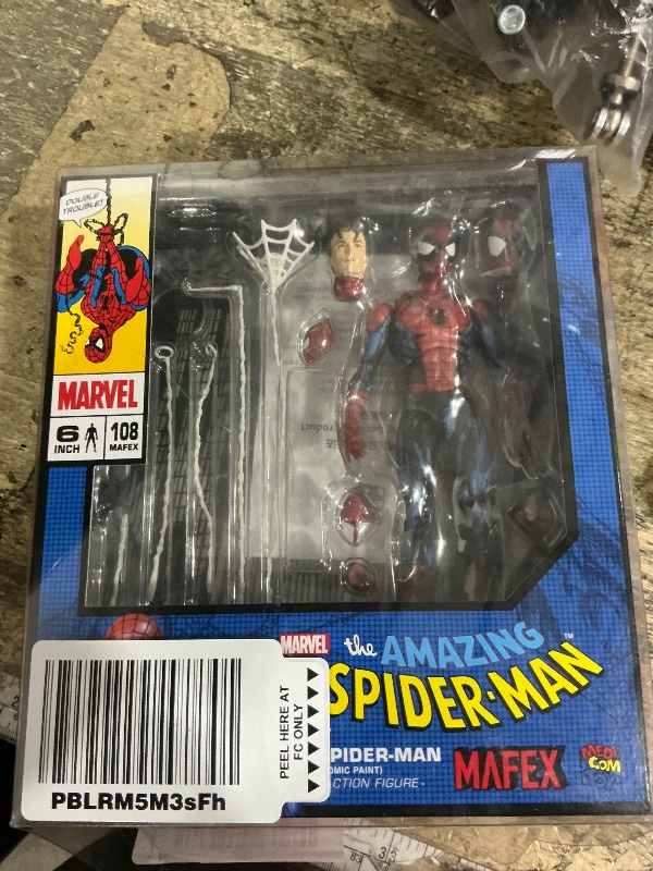 Photo 1 of ***MISSING PARTS***Medicom MAFEX No.108 Spider-Man Action Figure - Comic Paint, Marvel, 1 Count