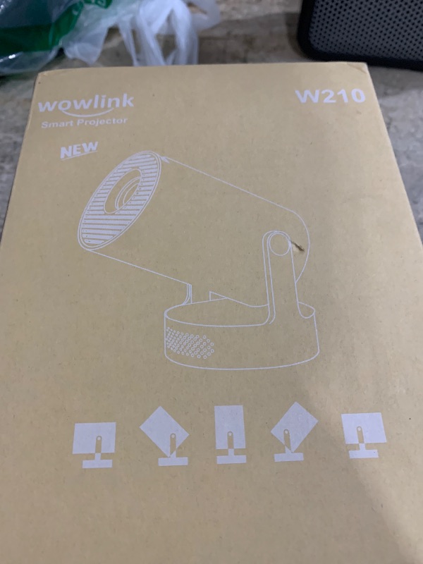 Photo 1 of [Built-in Apps & 2026 Upgraded] Mini Projector with WiFi 6 and Bluetooth 5.4 Support 4K 1080P Auto Keystone 180° Rotatable Projector Portable Compatibile with HDMI/TV Stick/Memory Stick/Laptop, White