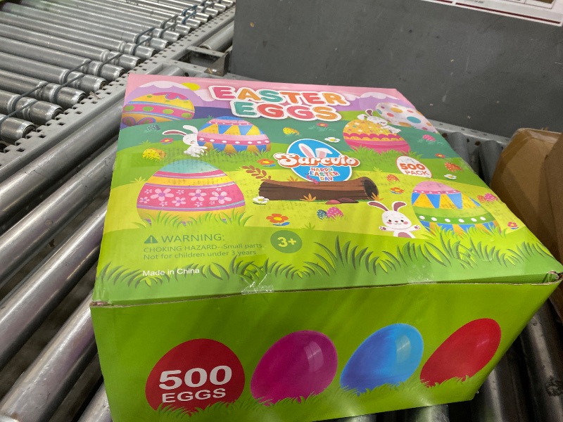 Photo 1 of [12 Surprise Golden Eggs] 500 Pack 2.3 Inch Plastic Easter Eggs, Empty Easter Eggs Fillable, Bright Colors Plastic Eggs Bulks for Easter Hunt, Easter Party Favor, Basket Stuffers Fillers