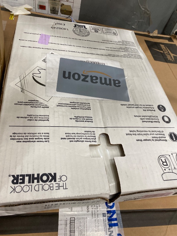 Photo 1 of ***FACTORY SEALED***KOHLER 4636-RL-0 Cachet ReadyLatch Elongated Toilet Seat Slow Close, Soft Close Toilet Seat Quiet Lid, Contoured Grip-Tight Bumpers Installation Hardware, Apartment Essentials, White