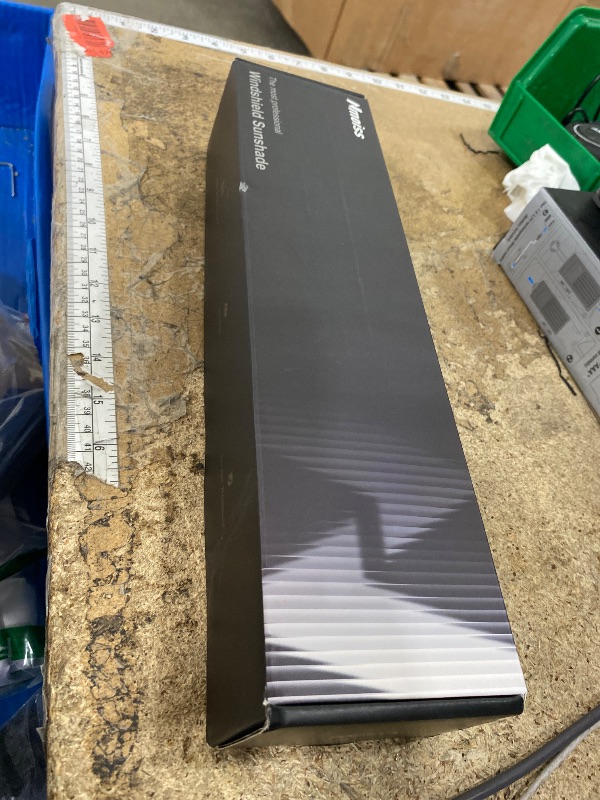 Photo 1 of [Upgraded] Nmoiss Windshield Sun Shade Umbrella - [Vinyl Coating Heat Shield] Protect Car from Sun Rays & Heat Damage Keep Cool and Protect Interior, Spring Structure Edge Medium 56" L x 31" W