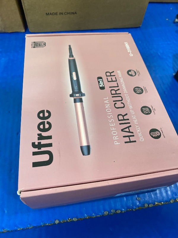 Photo 1 of **APRTS ONLY** Ufree 5 in 1 Curling Iron with Interchangeable Ceramic Barrels (0.35"-1.25"), Curling Wand Set with Flat Iron Hair Straightener, Instant Heat Up, Dual Voltage Hair Curler, Gifts for Women