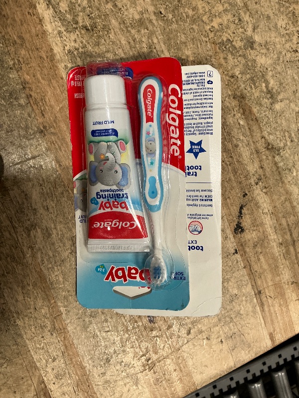 Photo 1 of  2 Colgate Baby Toothbrush and Fluoride Free Training Toothpaste Kit, Bubblefruit, 1.75 oz, 3-24 Months
