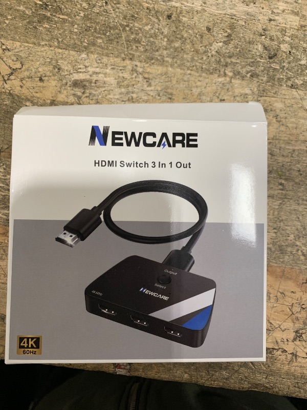 Photo 1 of [Upgrade] HDMI Switch 3 in 1 Out, 4K@60Hz HDMI 2.0 Switch Splitter with 2.6FT Long HDMI Cable, 3-Port HDMI Switcher Selector, Supports 4K 30Hz 3D 1080P HDCP2.2 for PS5 Xbox DVD Player Fire Stick PC