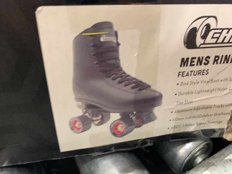 Photo 1 of  Chicago Rink Roller Skates Classic Black Men Size 6 Toe Stop 60mm Wheels
