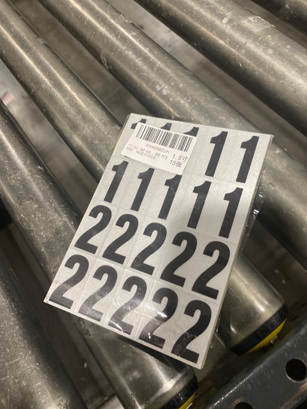 Photo 1 of 1.5 inch Self Adhesive Numbers for Mailbox, House Numbers, Reflective Mailbox Number, Trash Cans Number, for Outside, 300 PCS (Black/White)