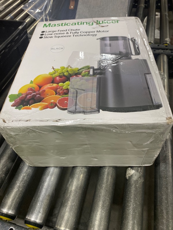 Photo 1 of Cold Press Juicer, 5.5inch Wide Feed Chute Juicer Machine, Slow Masticating Juicer for Whole Vegetables & Fruits, Black