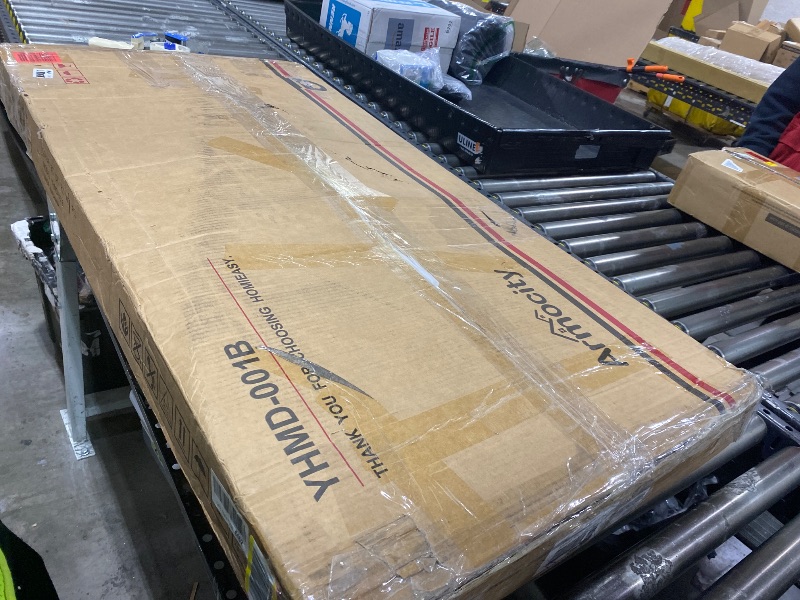 Photo 1 of Armocity Music Studio Desk, Music Production Workstation with Power Outlets and RGB LED Lights, Recording Studio Table Desks Music Producer for Home, White