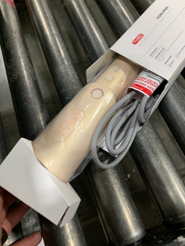 Photo 1 of  TYMO Automatic Rotating Curling Iron - TYMO CURLPRO Beach Waves Curling Wand, Portable Hair Curler, 500 Million Ionic, Dual Voltage & Lightweight for Travel, Ceramic Coating, 1 Inch, Pink 