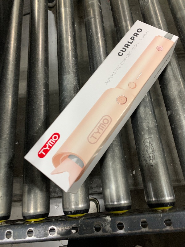 Photo 1 of  TYMO Automatic Rotating Curling Iron - TYMO CURLPRO Beach Waves Curling Wand, Portable Hair Curler, 500 Million Ionic, Dual Voltage & Lightweight for Travel, Ceramic Coating, 1 Inch, Pink 