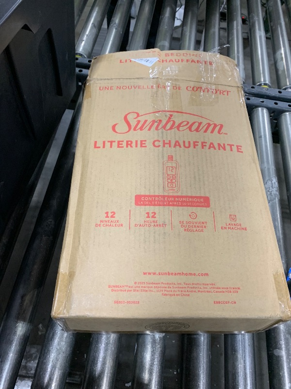 Photo 1 of Sunbeam Electric Throw Royal Luxe Microplush Heated Blanket, 4 Heat Settings, 4-Hour Auto Shut-Off, Fast Heating, Warm and Cozy, Admiral Blue Color, 50" x 60"