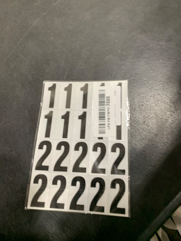 Photo 1 of 1.5 inch Self Adhesive Numbers for Mailbox, House Numbers, Reflective Mailbox Number, Trash Cans Number, for Outside, 60 PCS (Black/White)