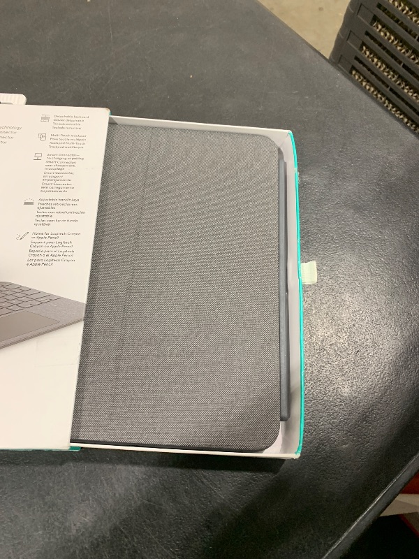 Photo 1 of Logitech Combo Touch, Detachable iPad Keyboard Case (10th gen and A16) with Large Precision Trackpad, Full-Size Backlit Keyboard, and Smart Connector Technology - Oxford Gray

