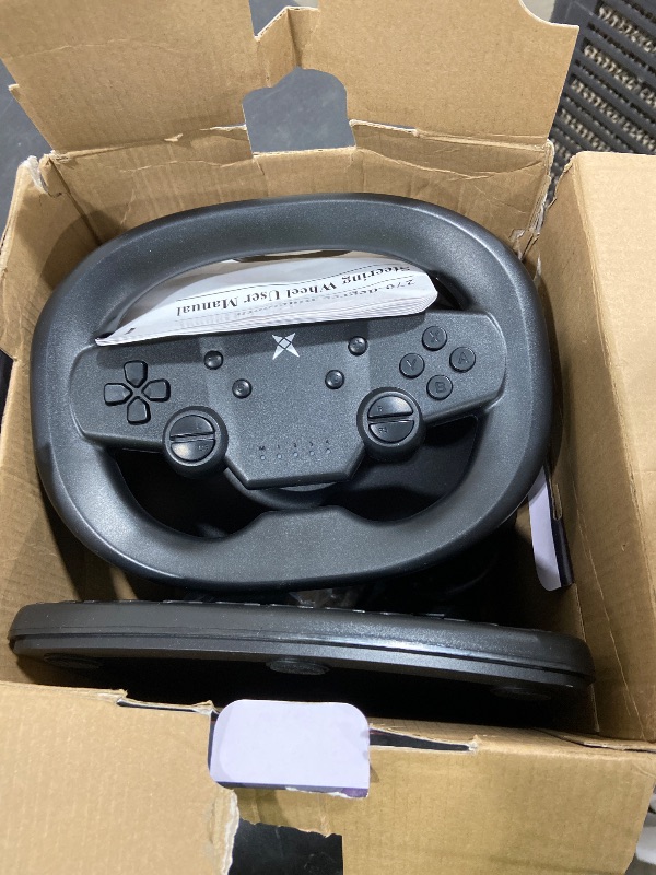 Photo 1 of NBCP Wireless Gaming Steering Wheel – Bluetooth 5.0 Racing Wheel for Nintendo Switch (Mario Kart), PS4, PC & Android with Responsive Pedals