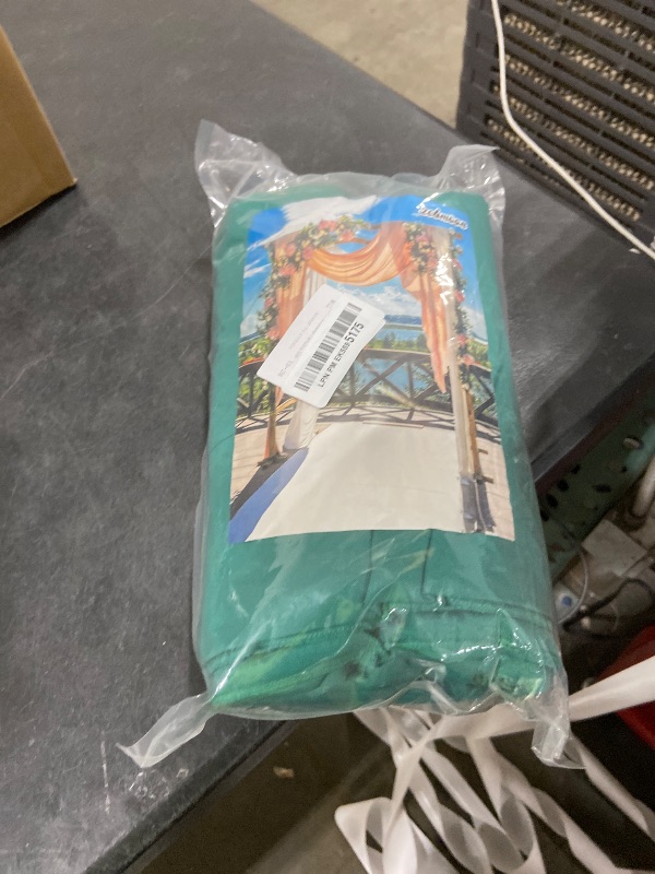 Photo 1 of 10 x 7 Feet Green Backdrop Curtain for Partie, Background Curtains for Photoshoot, Birthday, Wedding, Halloween, Thanksgiving, Christmas Day, New Year Party Decorations 5Ft x 7Ft, 2 Panels