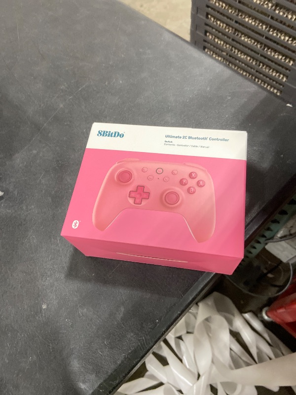 Photo 1 of 8Bitdo Ultimate 2C Hall Effect Joysticks Bluetooth Controller with Remappable L4/R4 Bumpers, 6-axis Motion Control, Rumble Vibration and Turbo Function for Switch/Switch 2 (Pink)