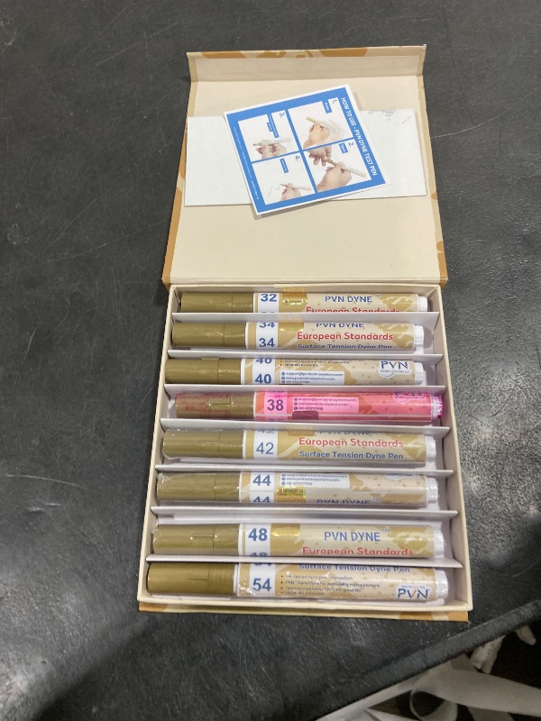 Photo 1 of PVN Dyne Pen for Surface Tension-Treatment Measurement (European Standards) /VARITY PACK (PACK OF 8) 32,34,38,40,42,44,48,54//corona dyne pen