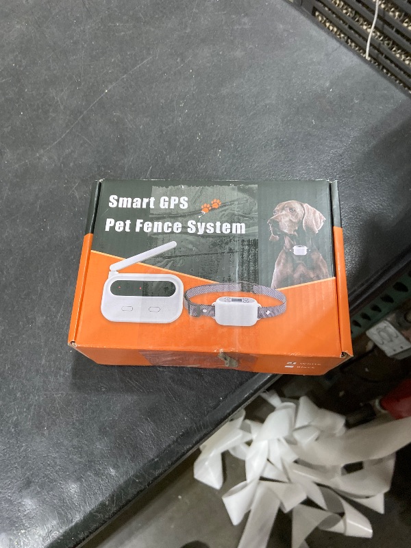 Photo 1 of GPS Wireless Dog Fence System with App Control - No Subscription & No Wire, up to 984 FT IPX7 Waterproof Electric Pet Containment Collar with Beep/Vibration/Shock, Support up to 5 Dogs(White)