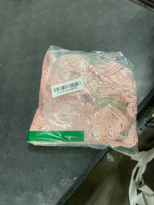 Photo 1 of 10 PCS Pink Retro Lace Placemats, Oval Embroidered Table Mats, Lace Doilies for Tables, Flower Vintage Place Mats for Home Kitchen Wedding Decoration(2 Styles)