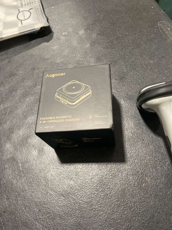 Photo 1 of ?2026 Upgraded?Wireless Charger 3 in 1, Foldable Wireless Charging Station with Light for Apple MagSafe Charger, Travel Magnetic Charger for iPhone 17/16/15/14/13/12 Apple Watch AirPods (20W Adapter)