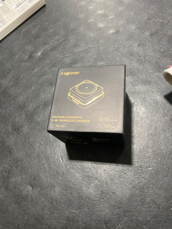 Photo 1 of ?2026 Upgraded?Wireless Charger 3 in 1, Foldable Wireless Charging Station with Light for Apple MagSafe Charger, Travel Magnetic Charger for iPhone 17/16/15/14/13/12 Apple Watch AirPods (20W Adapter)