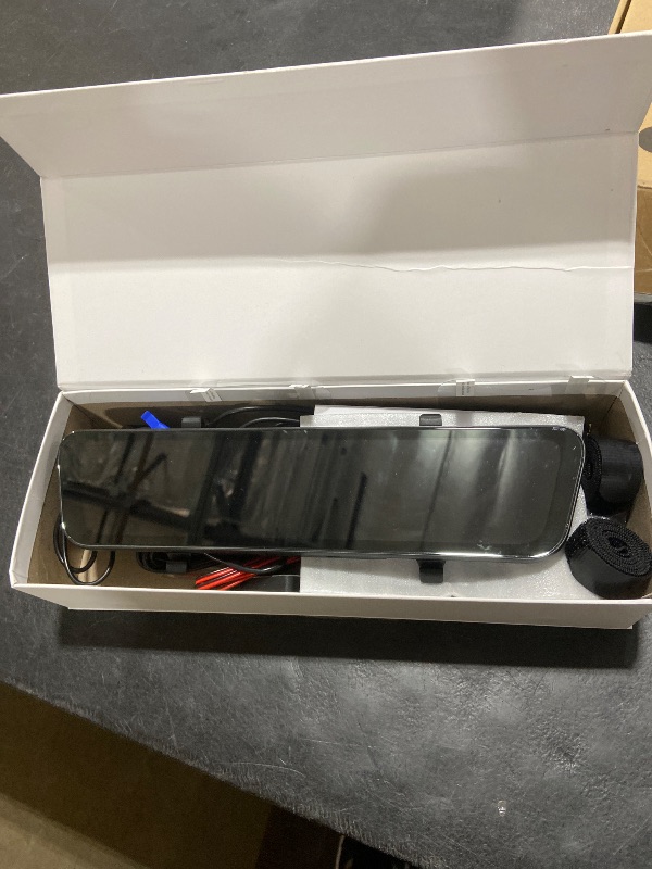 Photo 1 of L09 Mirror Dash Cam with Light Free Sensor, Rear View Mirror Camera 5.8GHz WiFi, 4K Front 2.5K Rear and1080P Inside Backup Camera for Car, GPS, WDR&HDR Night Vision, 12" IPS Screen, with 128G SD Card