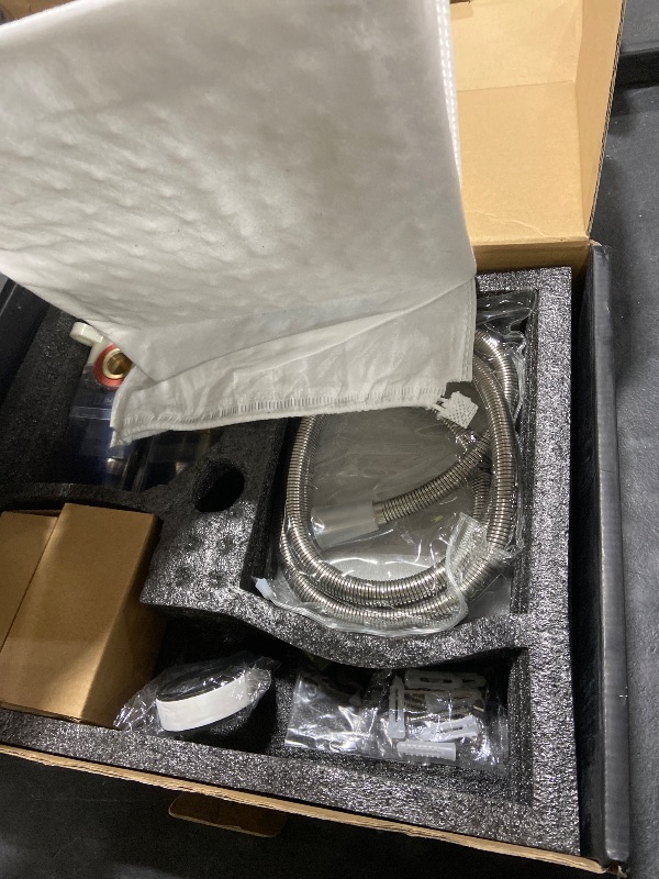 Photo 1 of FPXRNG Shower Faucet Set Bathroom Square Rain Shower Head and Handle Set, Wall Mounted Shower Fixtures, Full Metal Trim Repair Kit 10 inch Brushed Nickel (With Shower Valve)