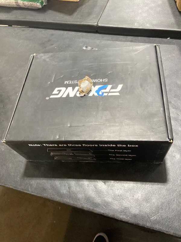 Photo 1 of FPXRNG Shower Faucet Set Bathroom Square Rain Shower Head and Handle Set, Wall Mounted Shower Fixtures, Full Metal Trim Repair Kit 10 inch Brushed Nickel (With Shower Valve)