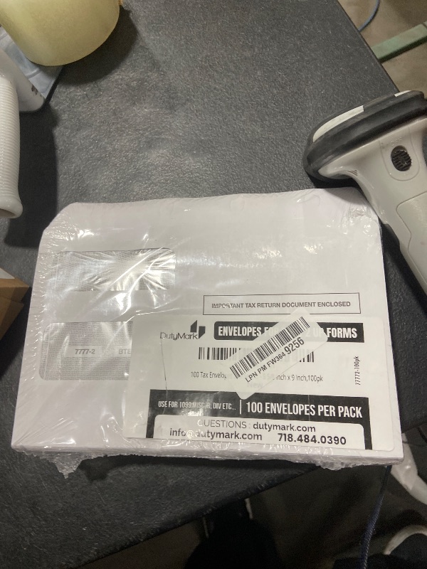 Photo 1 of 100 Tax 1099 Envelopes Self-Seal For 1099 MISC, 1099-R & DIV - INT, 1095, 1098, Double-Window Security tinded, For Quickbooks or Tax Software - 5 5/8 Inch x 9 Inch, 100 Envelopes