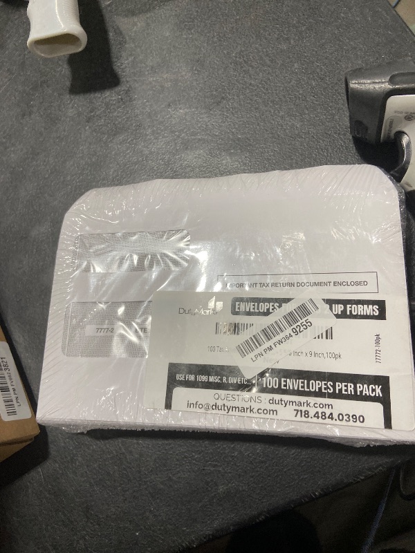 Photo 1 of 100 Tax 1099 Envelopes Self-Seal For 1099 MISC, 1099-R & DIV - INT, 1095, 1098, Double-Window Security tinded, For Quickbooks or Tax Software - 5 5/8 Inch x 9 Inch, 100 Envelopes