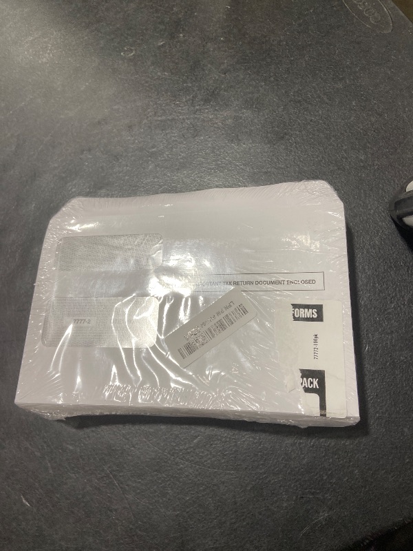 Photo 1 of 100 Tax 1099 Envelopes Self-Seal For 1099 MISC, 1099-R & DIV - INT, 1095, 1098, Double-Window Security tinded, For Quickbooks or Tax Software - 5 5/8 Inch x 9 Inch, 100 Envelopes