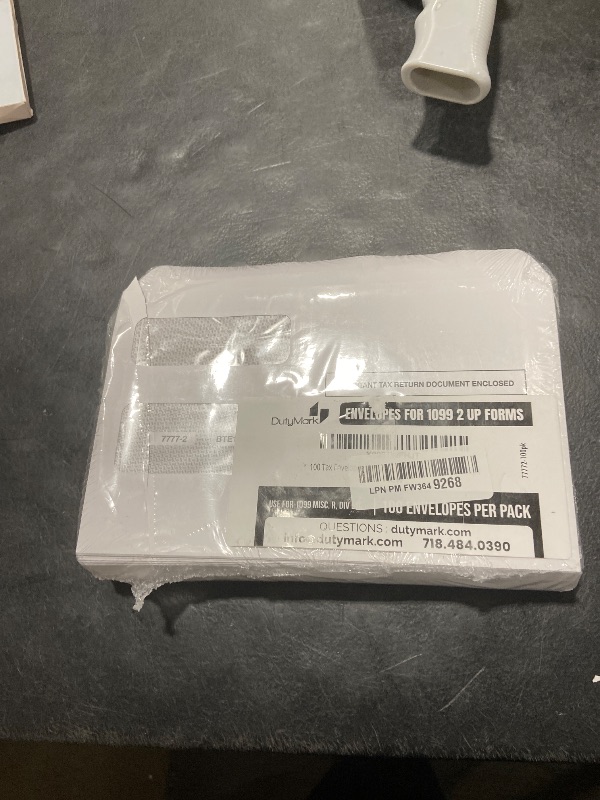 Photo 1 of 100 Tax 1099 Envelopes Self-Seal For 1099 MISC, 1099-R & DIV - INT, 1095, 1098, Double-Window Security tinded, For Quickbooks or Tax Software - 5 5/8 Inch x 9 Inch, 100 Envelopes