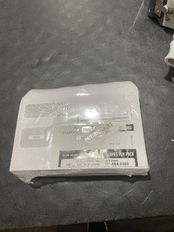 Photo 1 of 100 Tax 1099 Envelopes Self-Seal For 1099 MISC, 1099-R & DIV - INT, 1095, 1098, Double-Window Security tinded, For Quickbooks or Tax Software - 5 5/8 Inch x 9 Inch, 100 Envelopes