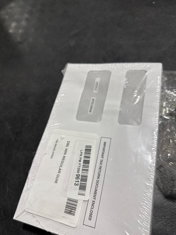 Photo 1 of 100 1099 Envelopes Designed For 1099 Misc, INT, 1099-R, And 1095-C, Laser Forms from Quickbooks or Similar Tax Software -Double-Window Security Envelope, Gummed Flap, 5 5/8 Inch x 9 Inch Pack of 100