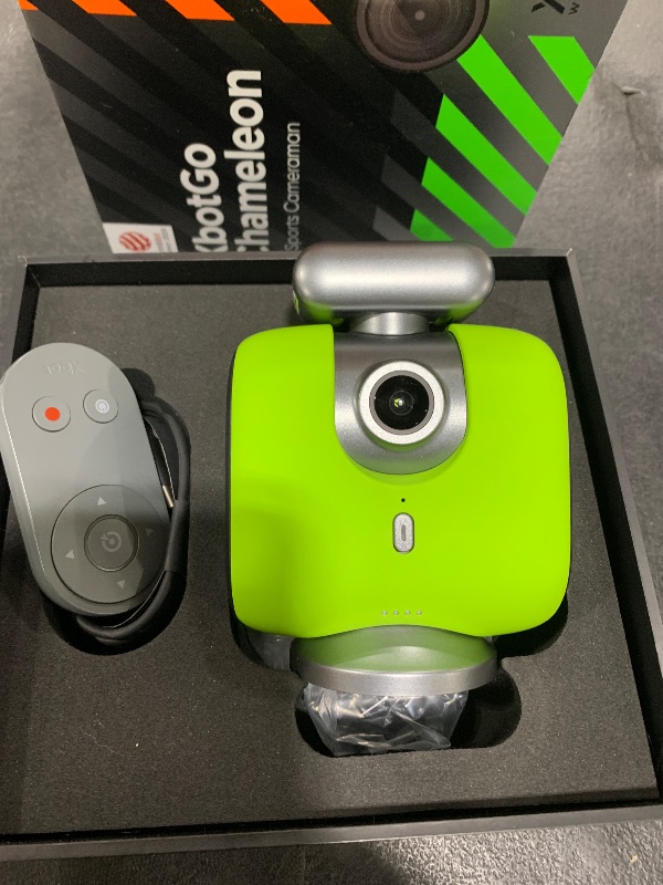 Photo 1 of XbotGo Chameleon AI Auto Sports Action Camera - 4K 60FPS Soccer Camera and Basketball Tracking Camera for Team Sports, Live Streaming, No Subscription, Works with iOS & Android (Lemon Green)
