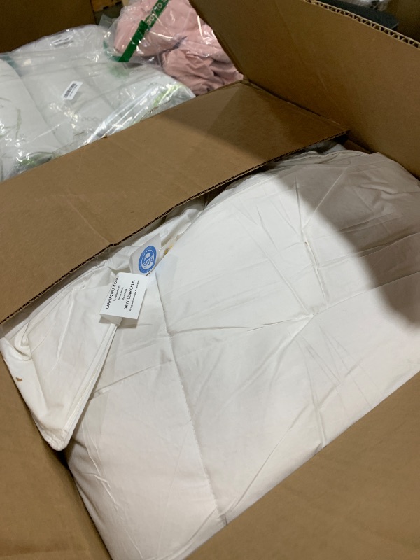 Photo 1 of THX9ZRNM 75% Canadian Goose Down Comforter King Size, Ultra Soft 100% Cotton Fabric, 850 Fill Power All Season Duvet Insert, Hotel Luxury Bedding Comforters (White,106"x90")