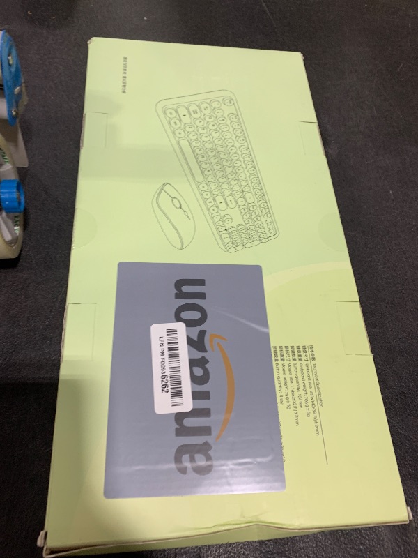 Photo 1 of Wireless Keyboard and Mouse Combo, 104 Round Keys Cute Colorful Keyboard and Mouse with Retro Typewriter for PC Mac Laptop Tablet Computer Windows Black Purple