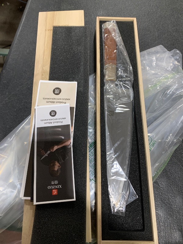 Photo 1 of XINZUO 8 Inches Japanese ZDP-189 Steel Chef Knife,Ultra Sharp Knife for Professional Chef,High Carbon 67 HRC,Ergonomic Octagonal Handle with Desert Ironwood