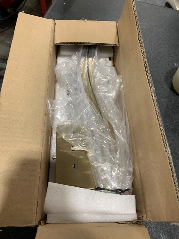 Photo 1 of Sovinzert Gold Curved Bathroom Vanity Light Fixture Over Mirror, 23.62 inch Modern LED Wall Lamp 5CCT Dimmable Bathroom Light Fixture Modern Vanity Lighting Wall Sconces