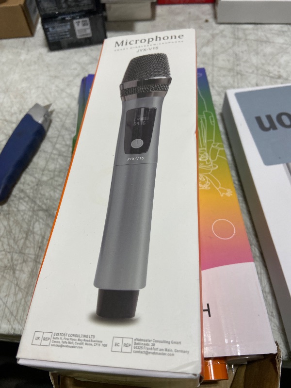 Photo 1 of JYX Wireless Microphone, Professional UHF Metal Handheld Dynamic Mic System with Rechargeable Receiver 1/4''(6.35mm) Plug, for Amplifier, PA System, Karaoke Singing, Wedding, Party, Speech, Church