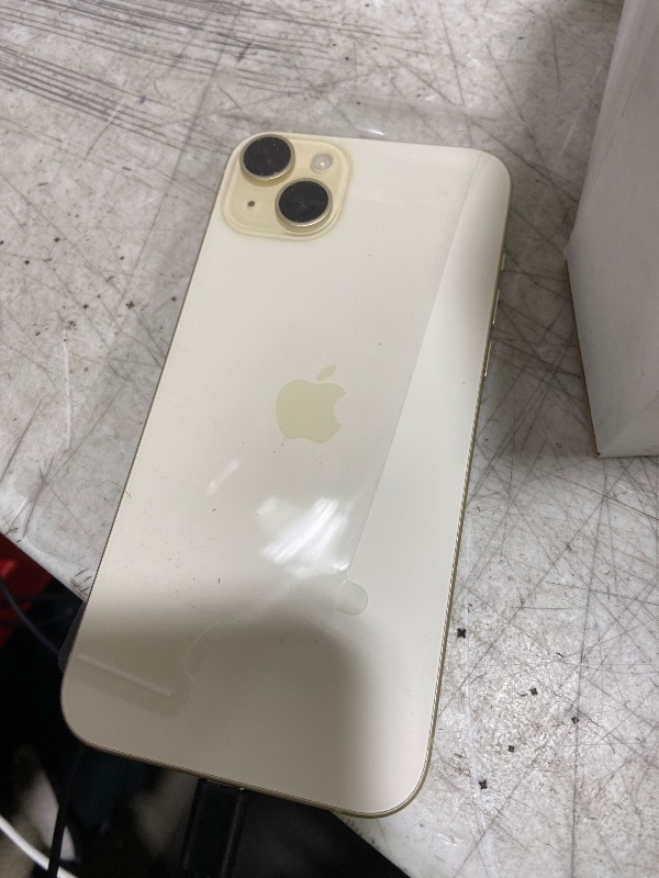 Photo 1 of Apple iPhone 15 Plus, 128GB, Yellow - Unlocked (Renewed)