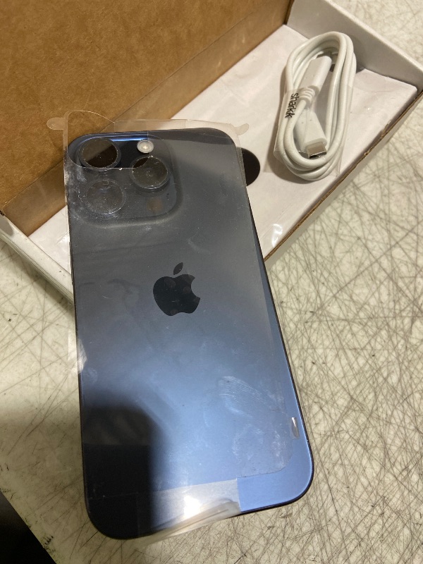 Photo 1 of Apple iPhone 15 Pro, 128GB, Blue Titanium - Unlocked (Renewed)