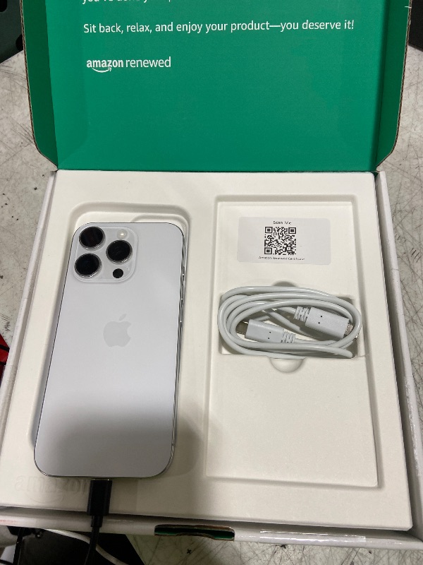 Photo 1 of Apple iPhone 16 Pro, US Version, 256GB, White Titanium - Unlocked (Renewed Premium)