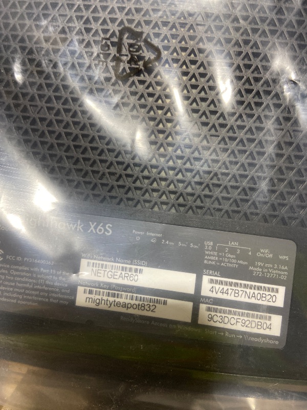 Photo 1 of Netgear Nighthawk X6S AC3000 Smart WiFi Router