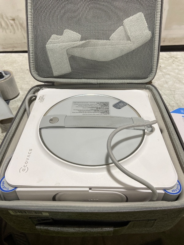 Photo 1 of ECOVACS WINBOT W2S Window Cleaning Robot, Intelligent Edge-to-Edge Cleaning with TruEdge Scrubbers, 3 Water Nozzles, 10-Level Safety System, Win-SLAM 4.0 Route Planning, Even Climbing System