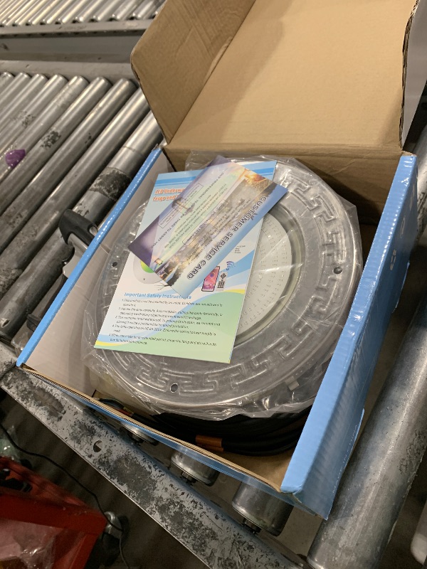 Photo 1 of Awanhe Pool Lights for Inground Pool, 60W 10 Inch LED Inground Pool Light with Controller, Remote and APP Control for Wet Niche, Color Changing Underwater Swimming Pool Lights with 100 Foot Cord